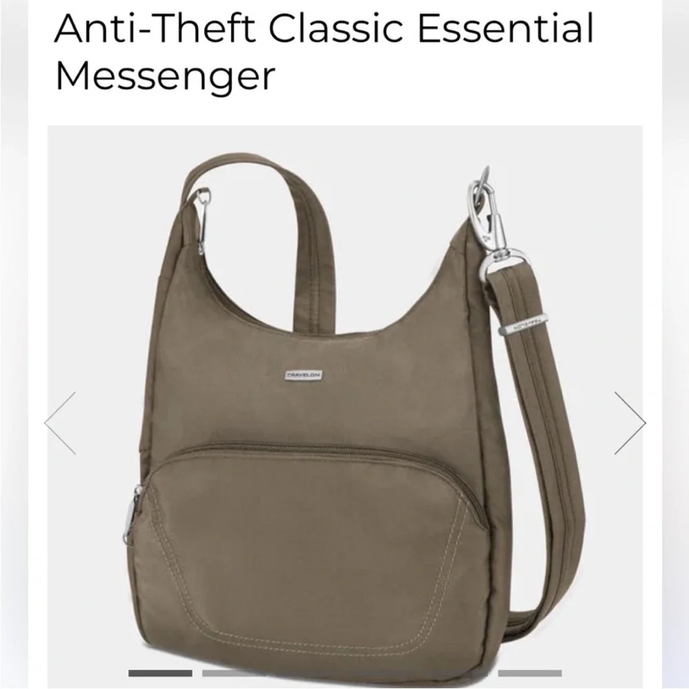 Travelon Anti-Theft Classic Essential Messenger Crossbody Bag - Picture 2 of 16
